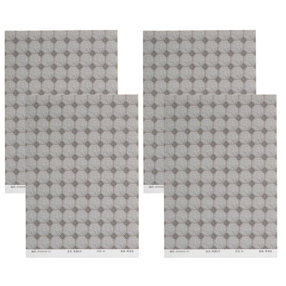4pcs Miniature Floorboards – Peel and Stick Dollhouse Flooring – Self-Adhesive