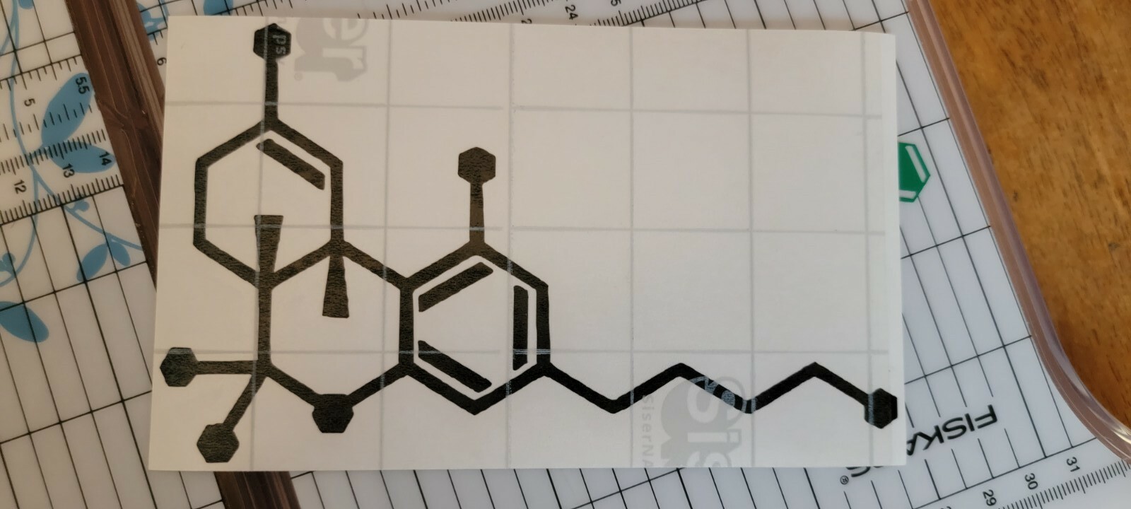 THC Molecule weed Cannabis Vinyl Decal Sticker 420 Marijuana pot