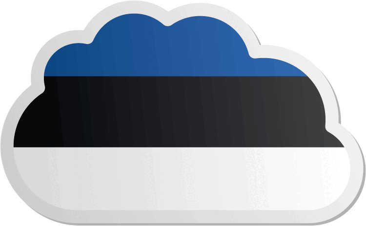 Estonia Cloud Car Bumper Sticker Decal