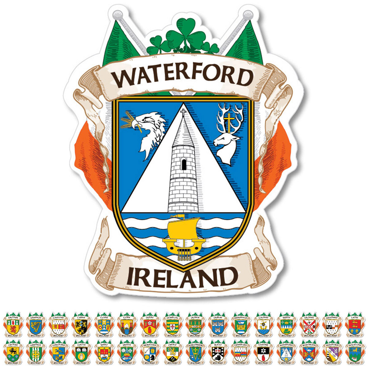 County Waterford Ireland Irish Decal Sticker
