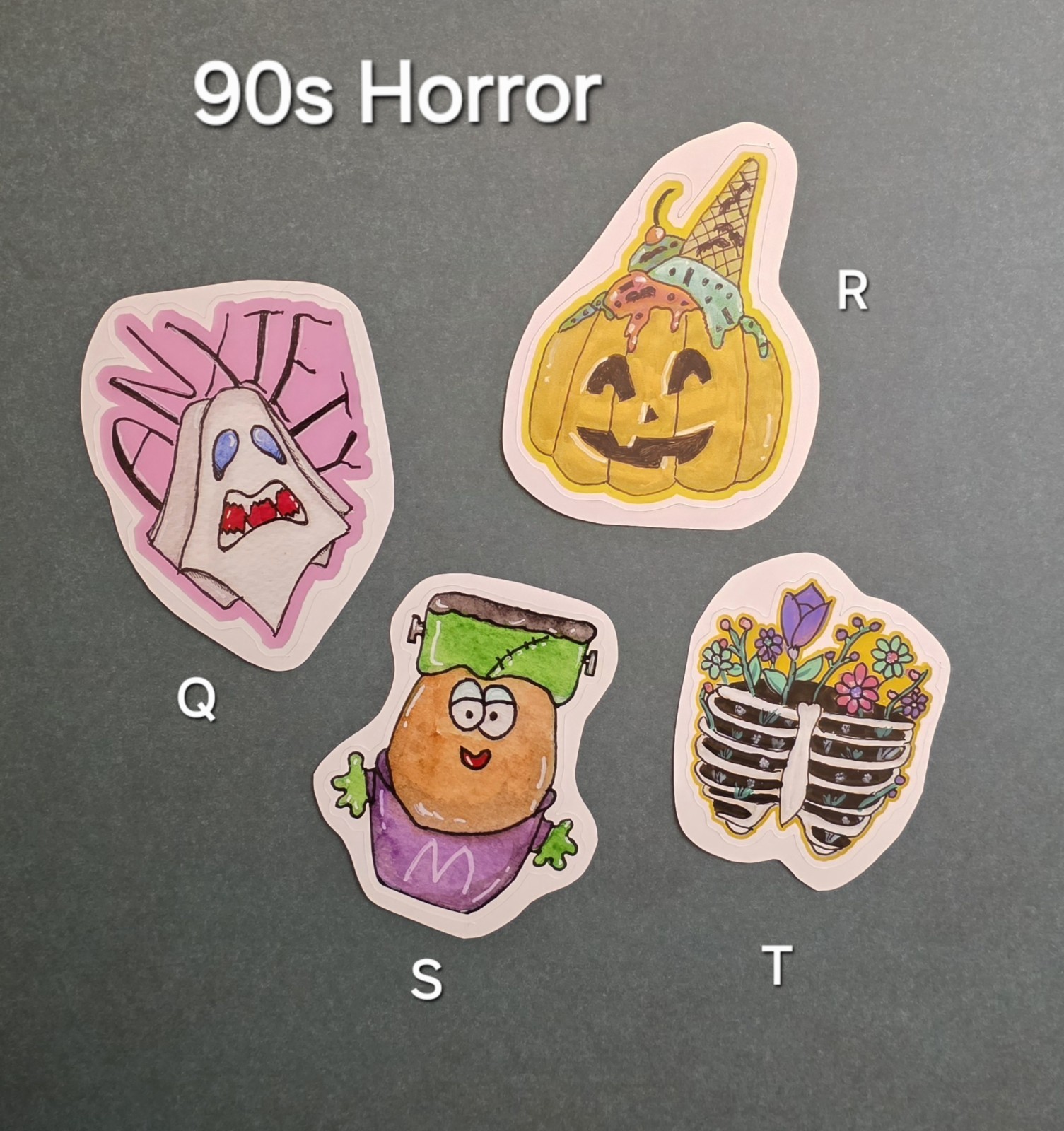 Waterproof Original Art Kiss Cut Stickers – Horror, Pop Culture, Books, Movies