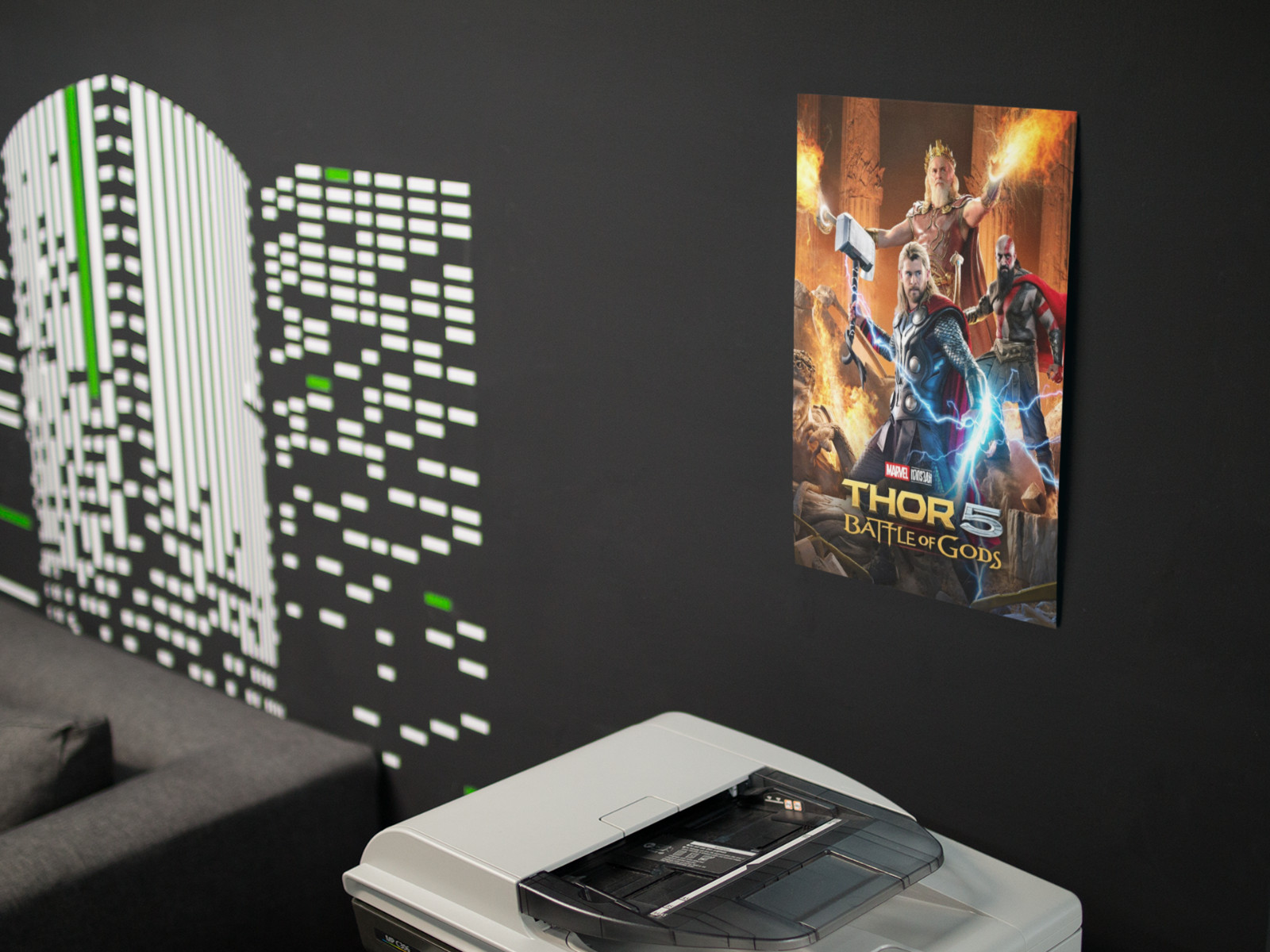 Mythic Thunder Warrior Style Wall Vinyl Decal Poster Removable Adhesive