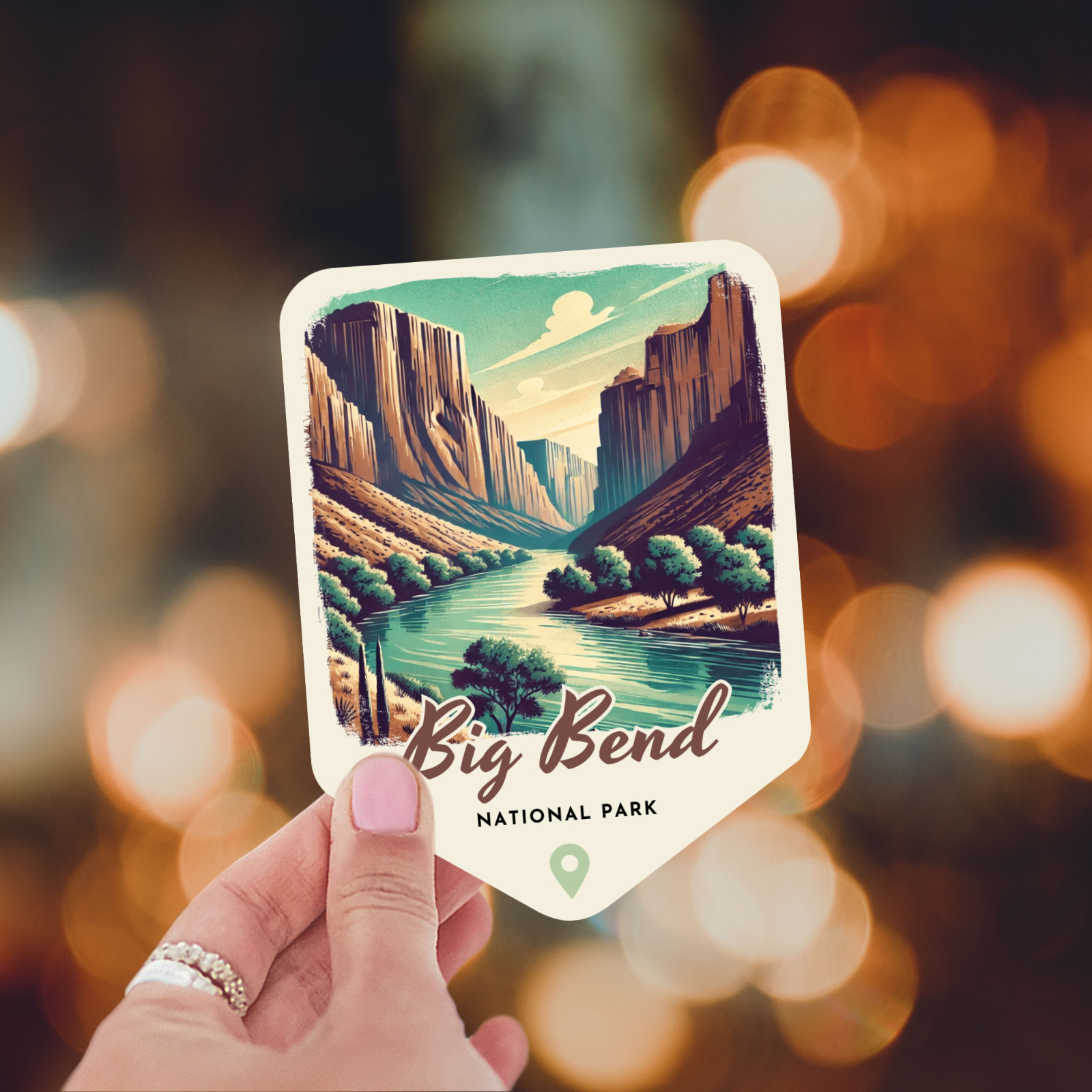 Big Bend National Park Texas Sticker Retro Style Waterproof Vinyl Decal