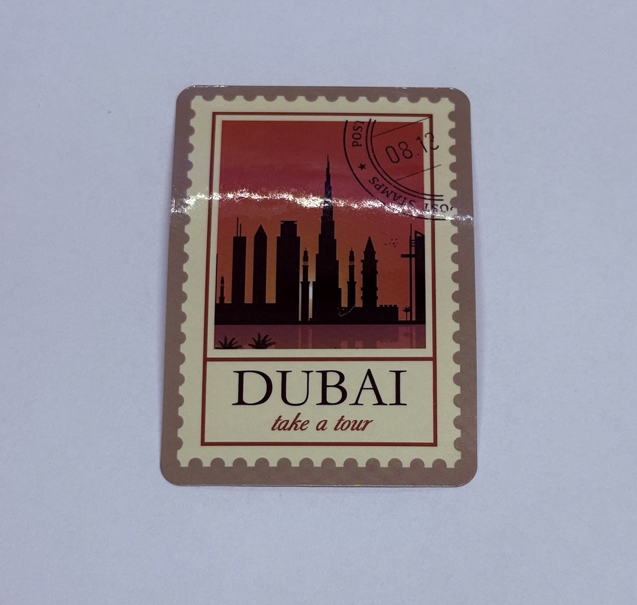 Dubai Skylines Postage Stamp Novelty Sticker Vinyl Decal Travel Cool Art Tc9