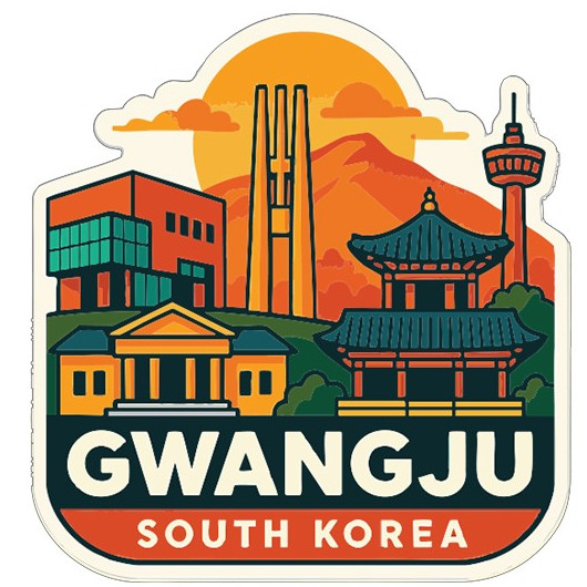 Gwangju South Korea Sticker Decal Vinyl Die-Cut City Skyline Landmark Design