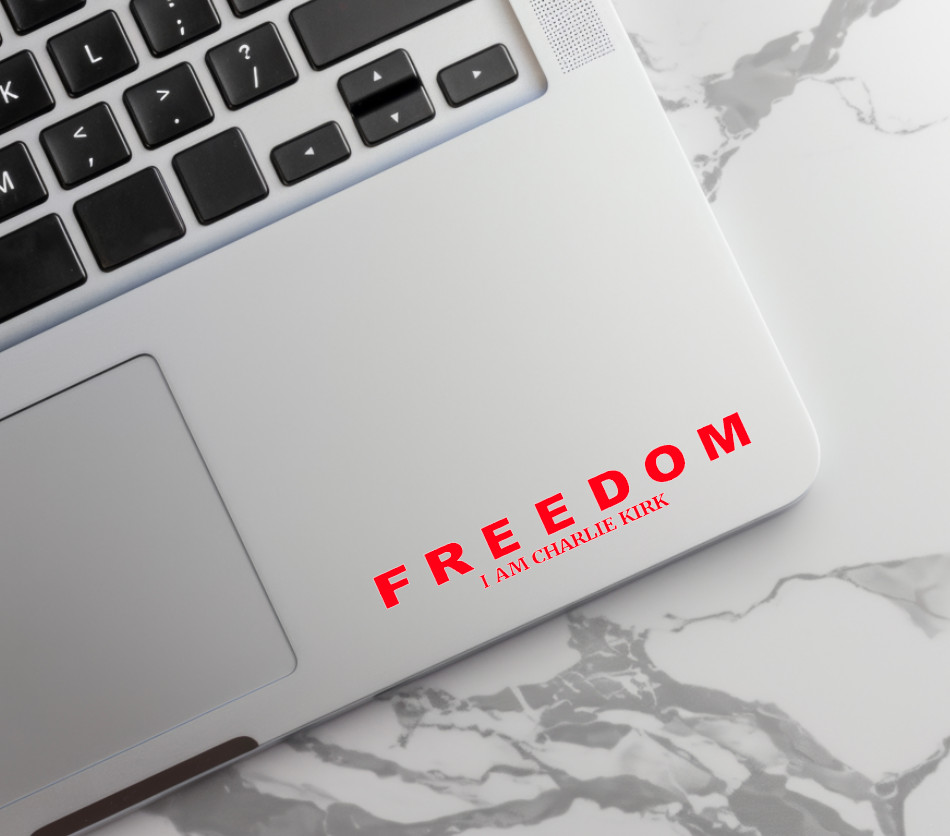 Charlie Kirk Freedom Decal Sticker Vinyl Bumper Car Bottle Laptop Patriotic