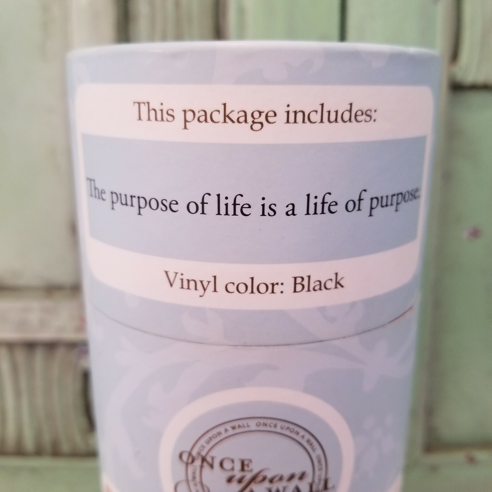 DCWV Home 'The Purpose Of Life Is A Life Of Purpose' Removable Vinyl Decal Black