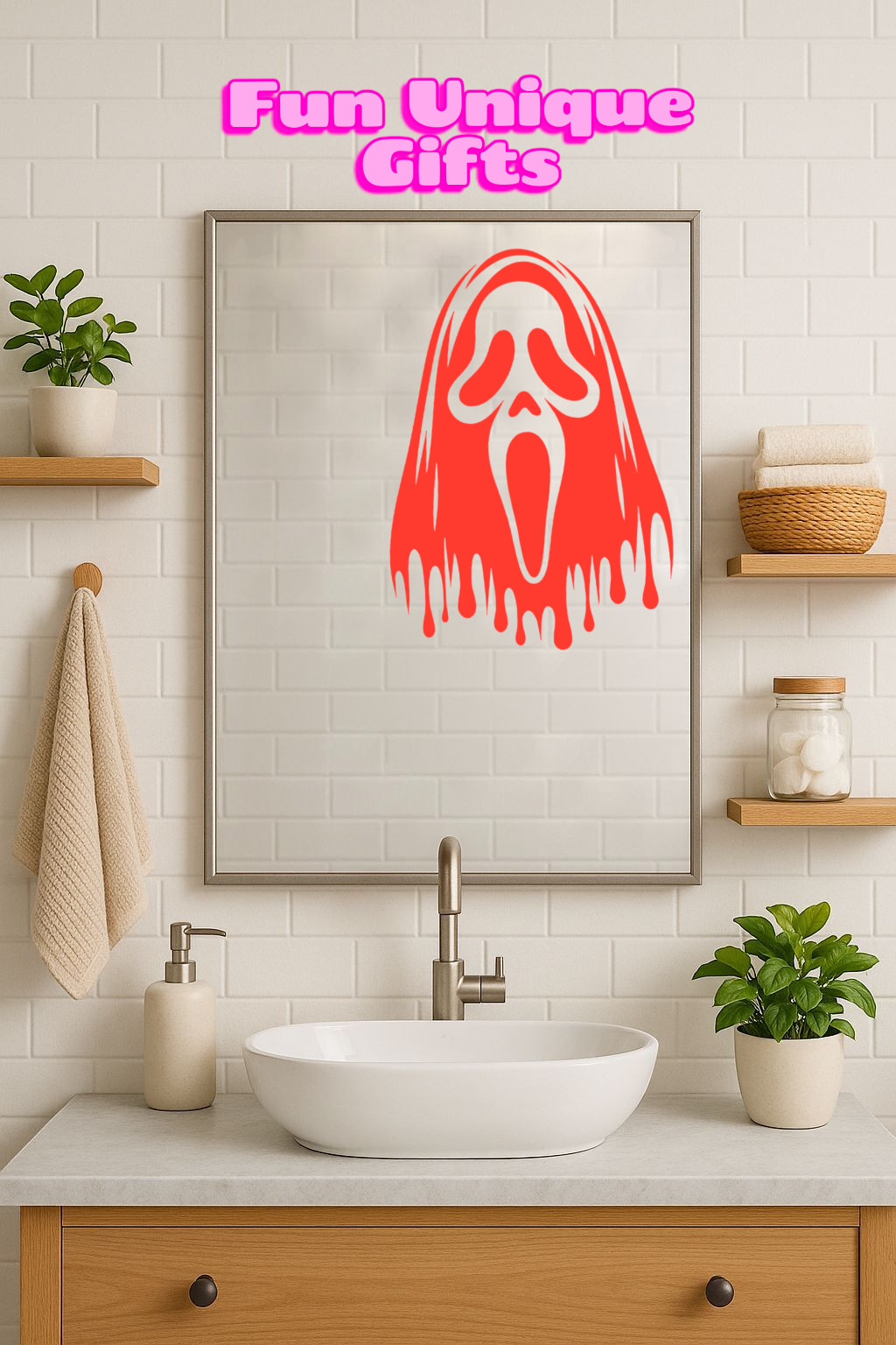 Scream Face Halloween Vinyl Decal Sticker -Multiple Colors & Sizes- SHIPS FREE!