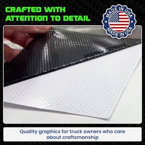 Truck Back Window Graphics – Bald Eagle American Flag Decal (P546) – USA Flag
