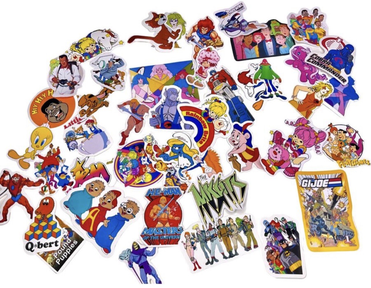 Saturday Morning Cartoons 1980s Stickers Classic 20 Pack He-Man Thundercats Jem