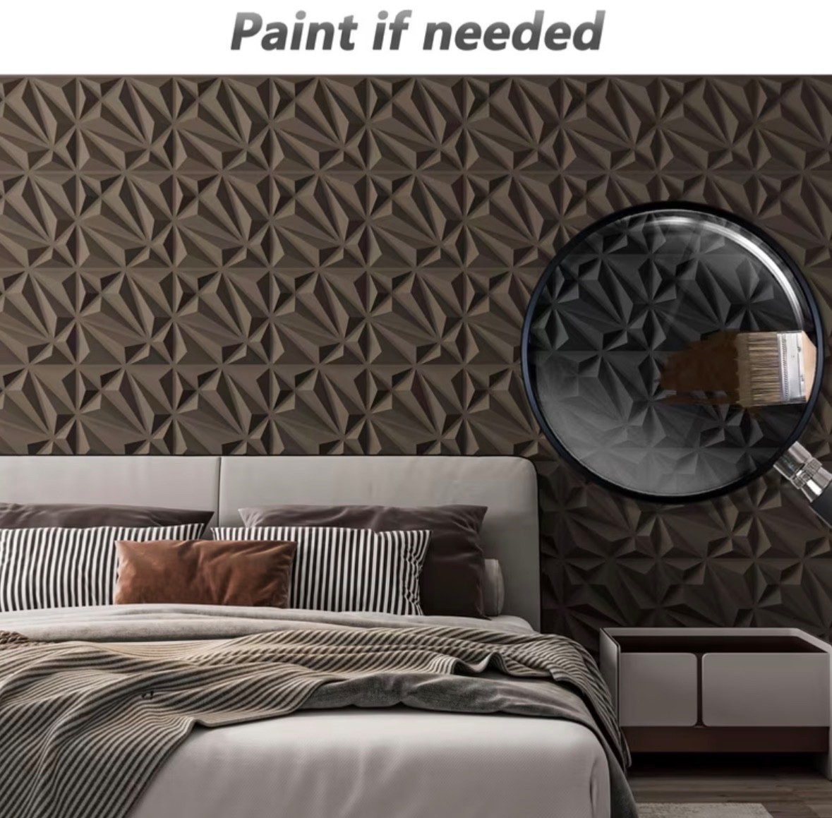 33pcs 3D Wall Panels, 11.8"x11.8", PVC Material, Lightweight & Fire Resistant