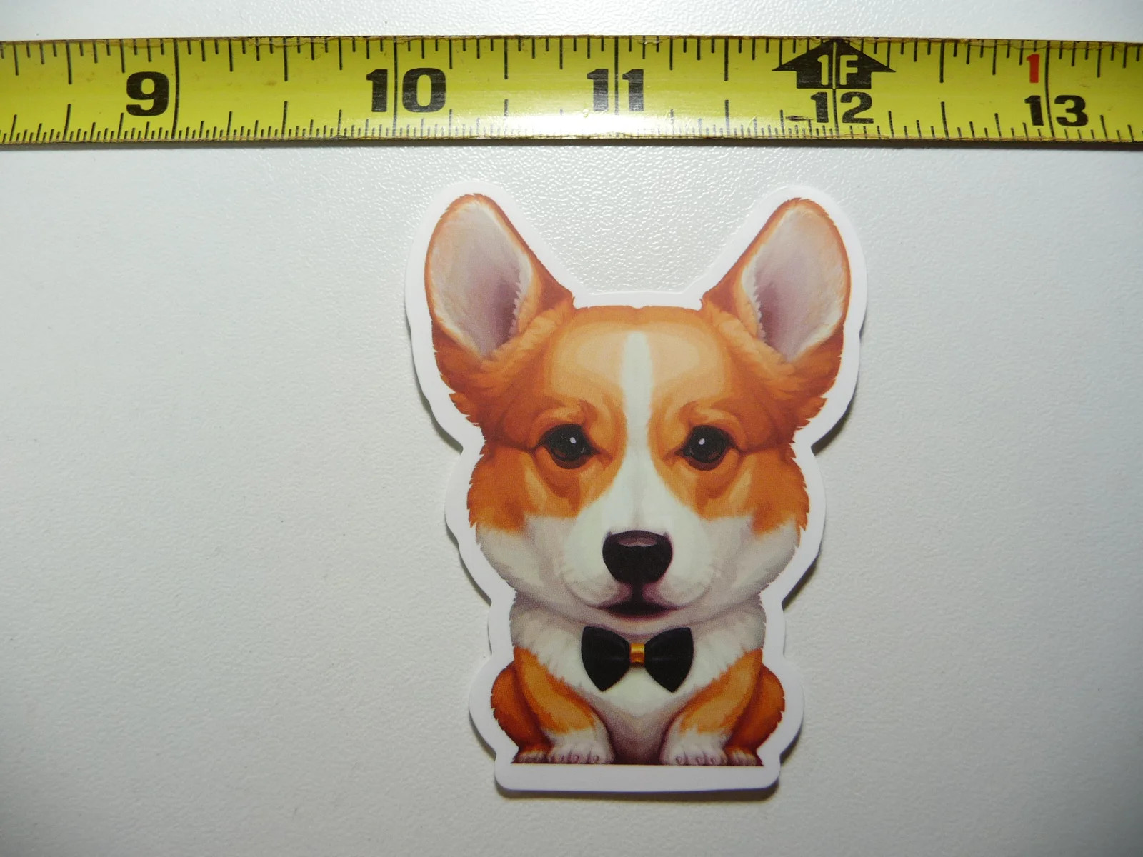 BOWTIE BIG HEAD CORGI SMALL STICKER DECAL DOG PET BEST FRIEND POOCH LAPTOP