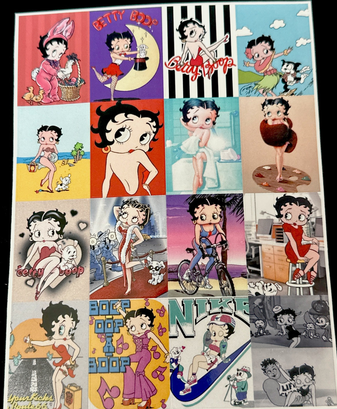 BETTY BOOP STICKERS✨💋🐣🐶🐱👙❤️‍🔥🛁🎵👠✨6 1/2” X 5”✨SEXY & CUTE✨AWESOME💫
