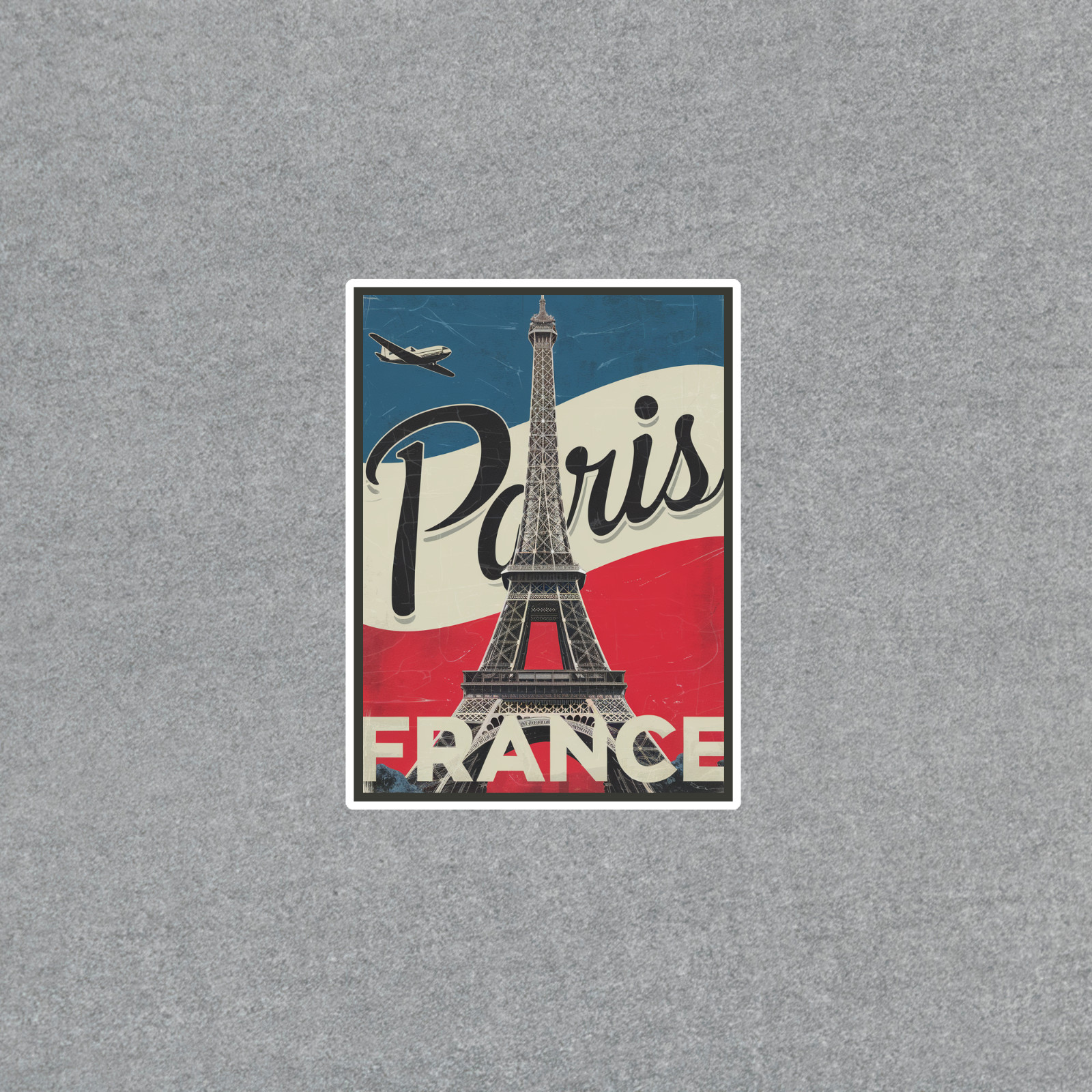 Vintage Paris France Eiffel Tower Travel sticker Art Print Decor #3503
