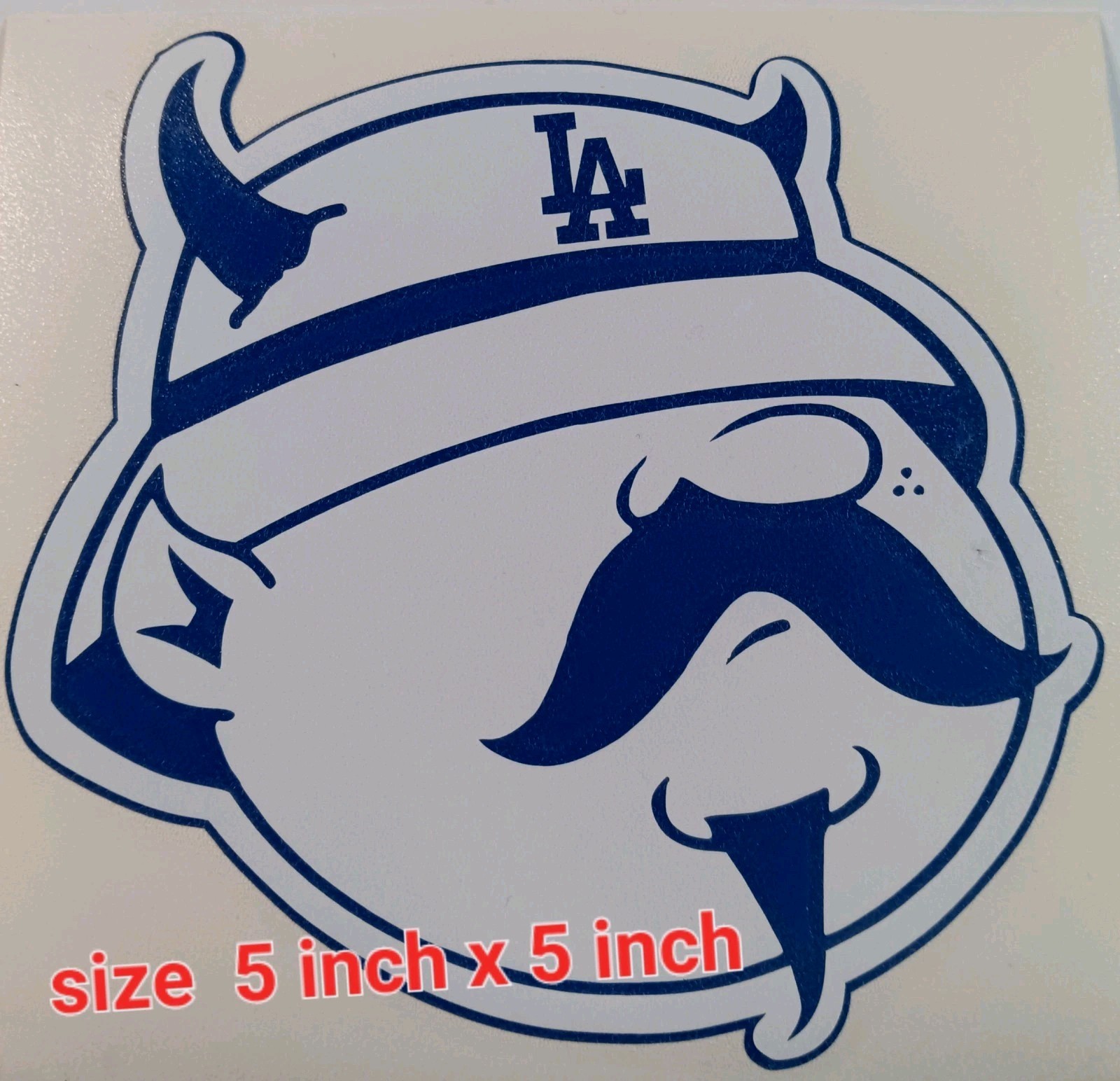 LA BLUE DEVIL OLD G VINYL DECAL STICKER SIZE 5X5 INCHES