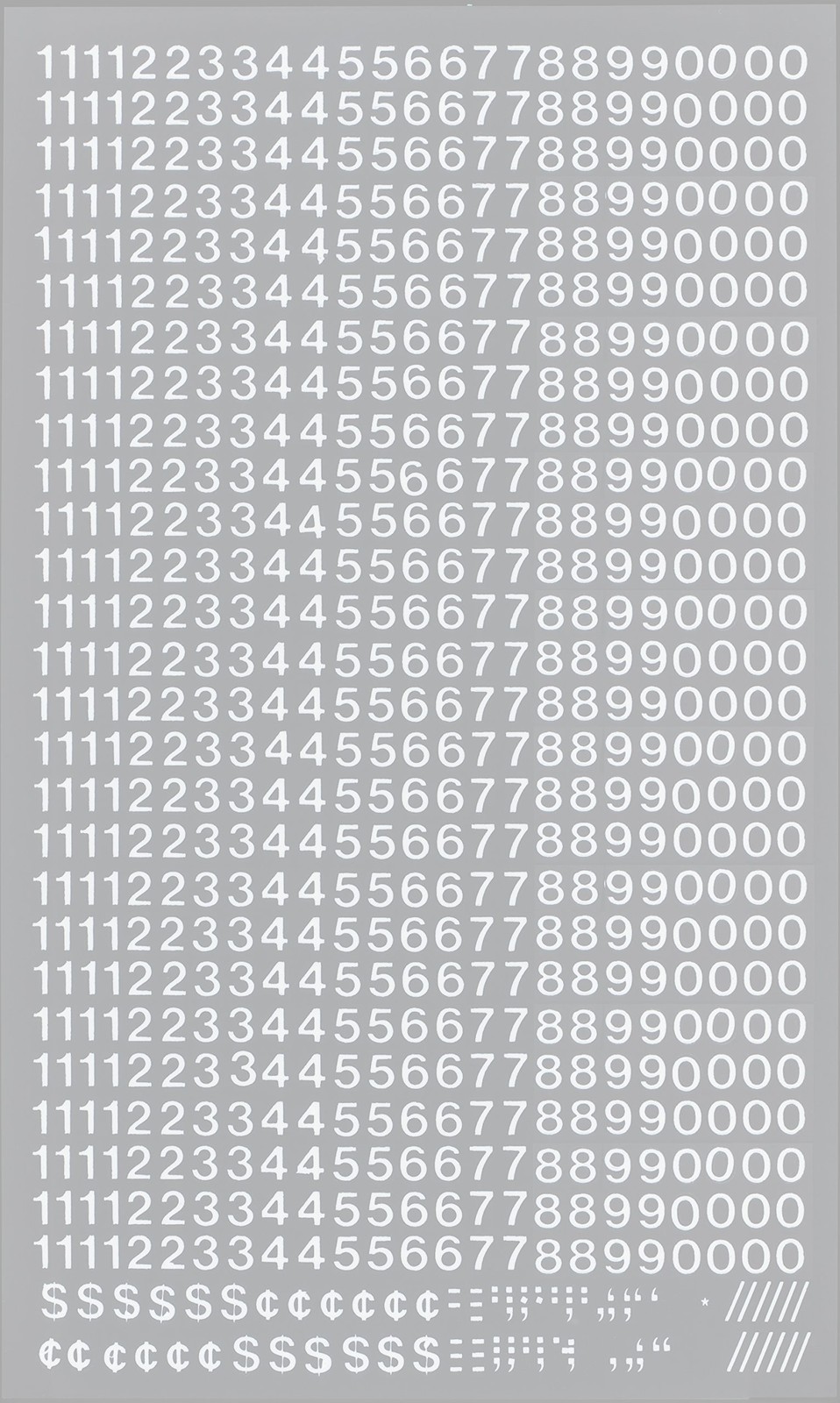 CHARTPAK Self-Adhesive Vinyl Numbers, 1/4 Inch High, White, 718 per Pack (011…