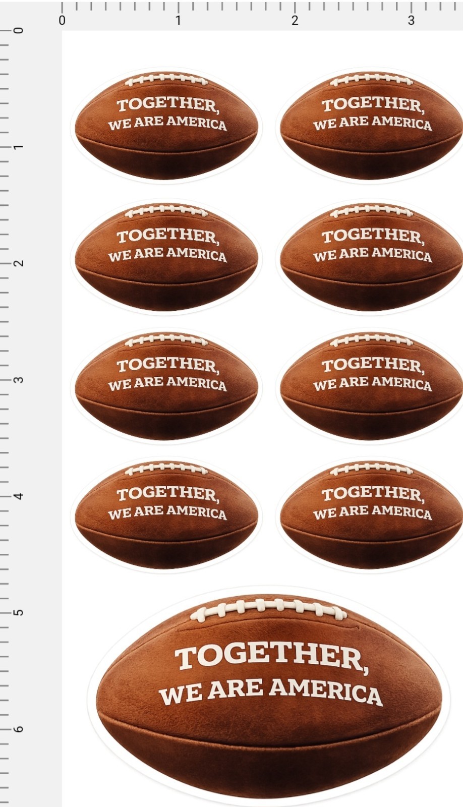 TOGETHER WE ARE AMERICA STICKER WATERPROOF Decal 4×7 inches sheet