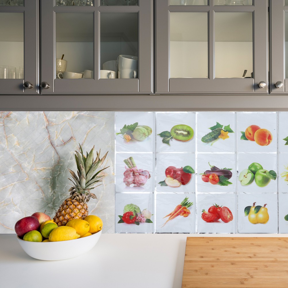 Multi Color Wall Art Stickers for Kitchen Anti Oil Durable Wall Decor Decals