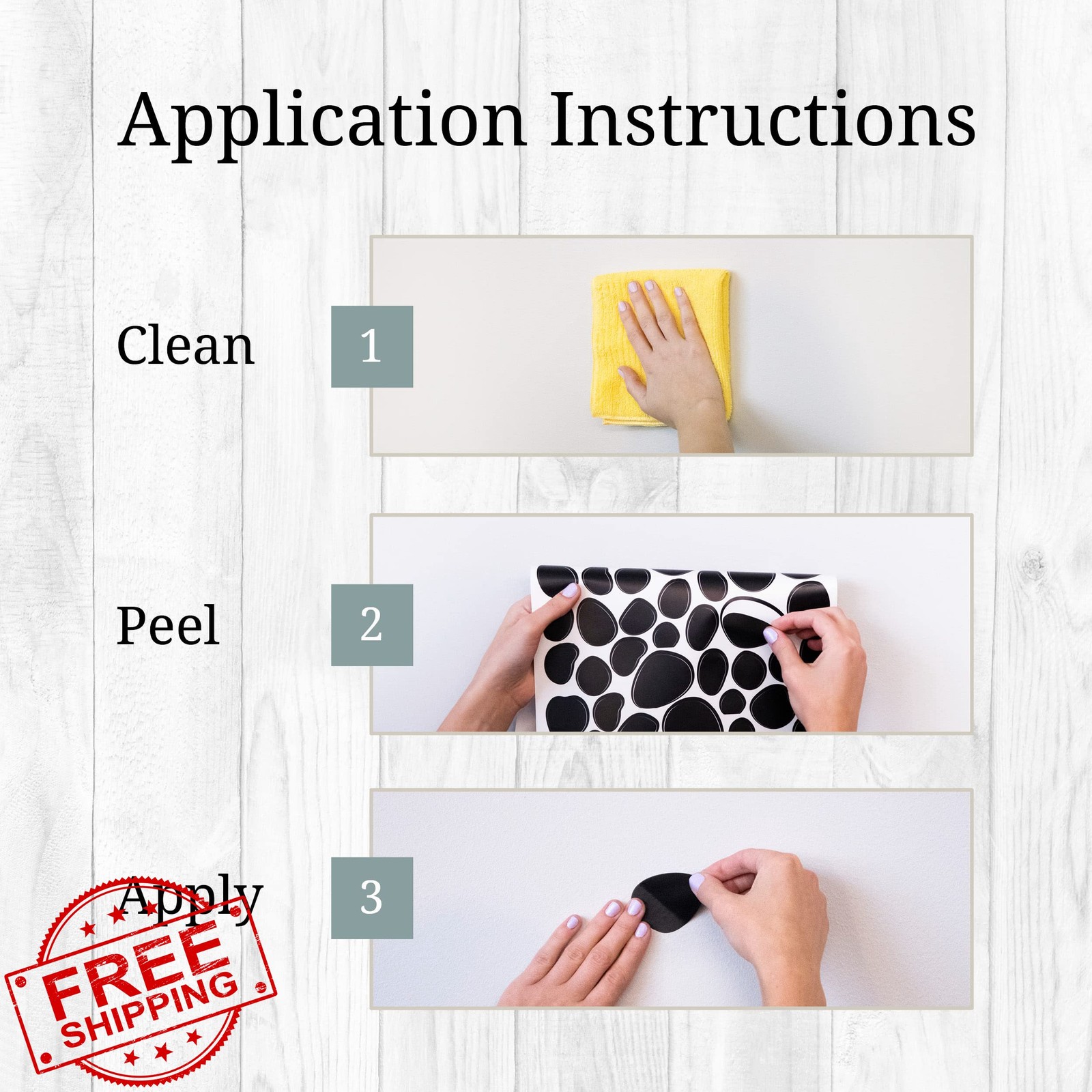 WALL PALZ Black Dots 216pc wall decals