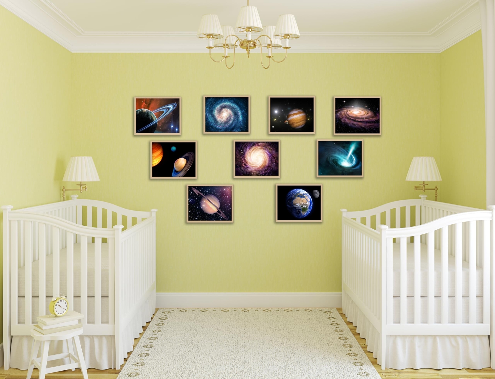 YUESJGM Outer Space Posters Planet Painting Galaxy Pictures Nebula Wall Art K…