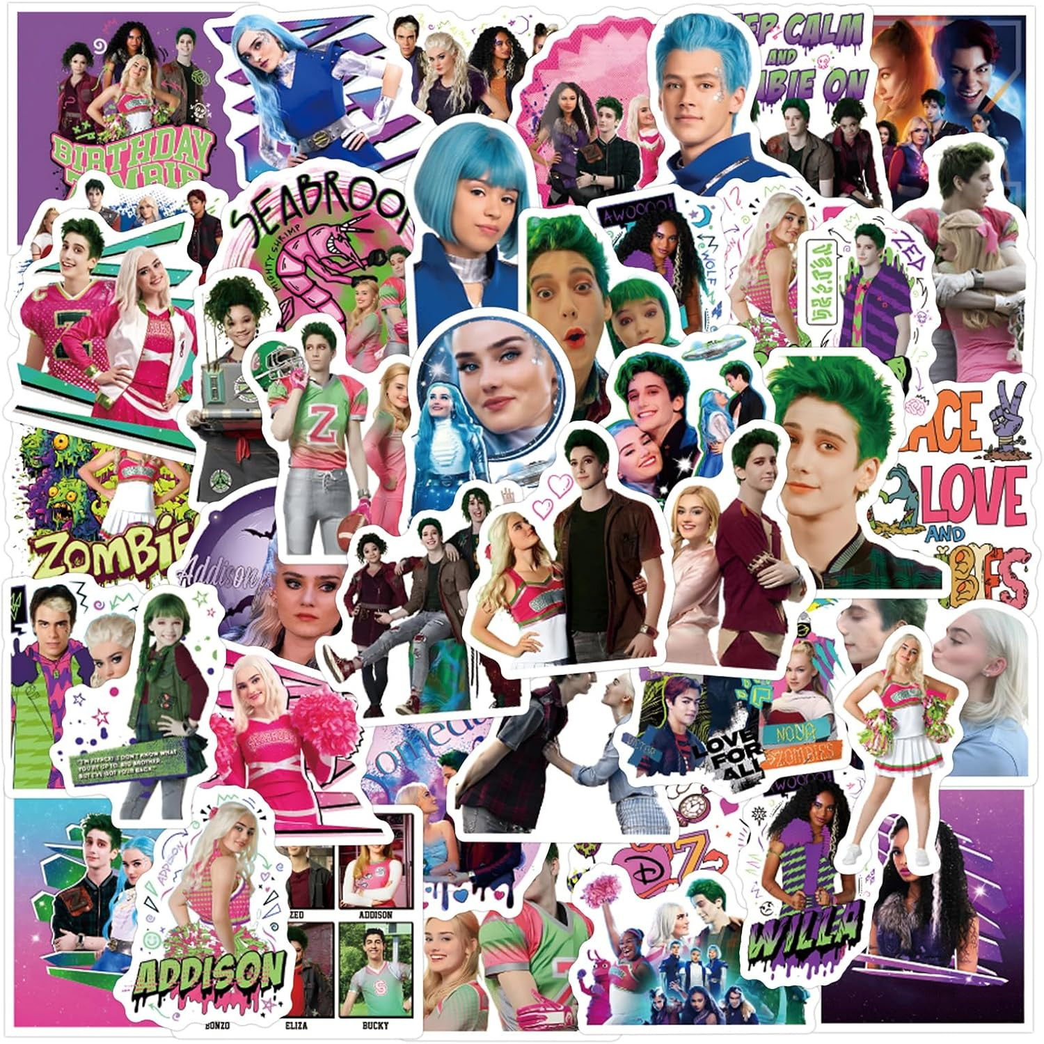 55PCS Waterproof Vinyl Stickers for Kids Teens Adults, Decals for Various Uses