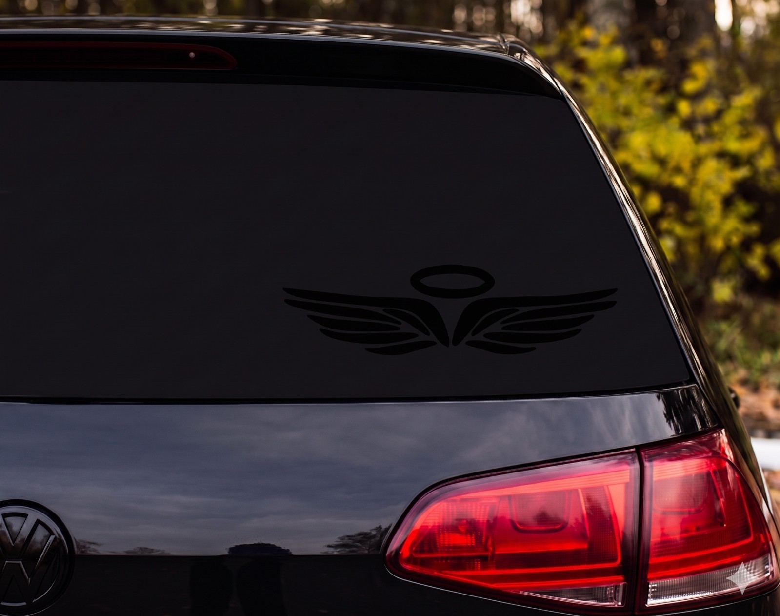 Angel Wings Halo Die Cut Vinyl Decal Custom Car Laptop | Memorial Gift
