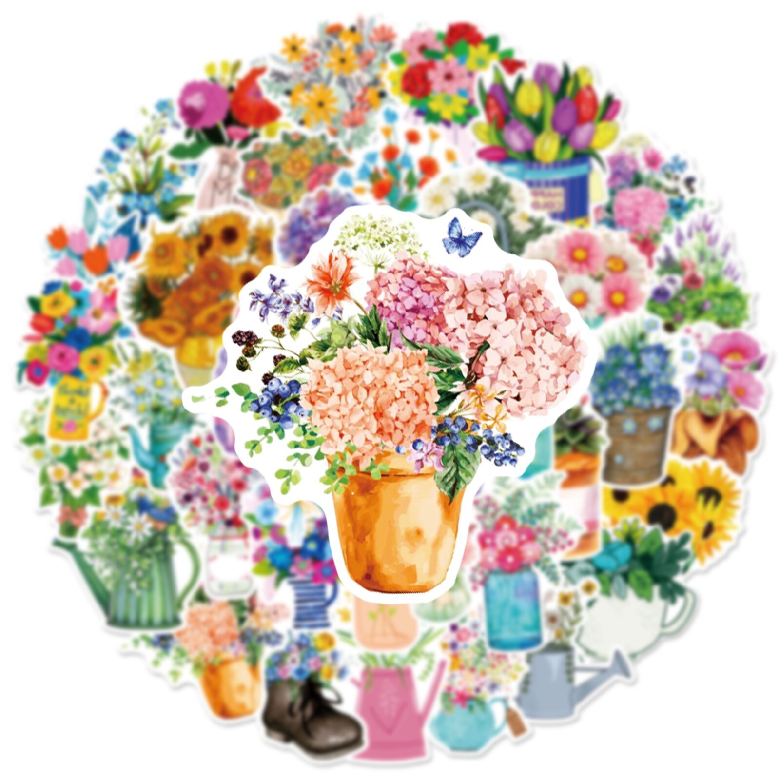 150pcs Flowers Stickers, Plants leaf flower Cactus Houseplant Stickers,#103205
