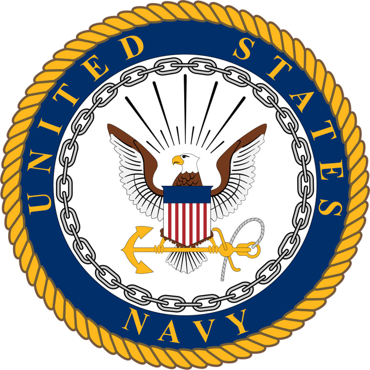 United States Military Navy Emblem Vinyl Decal 3 inches wide