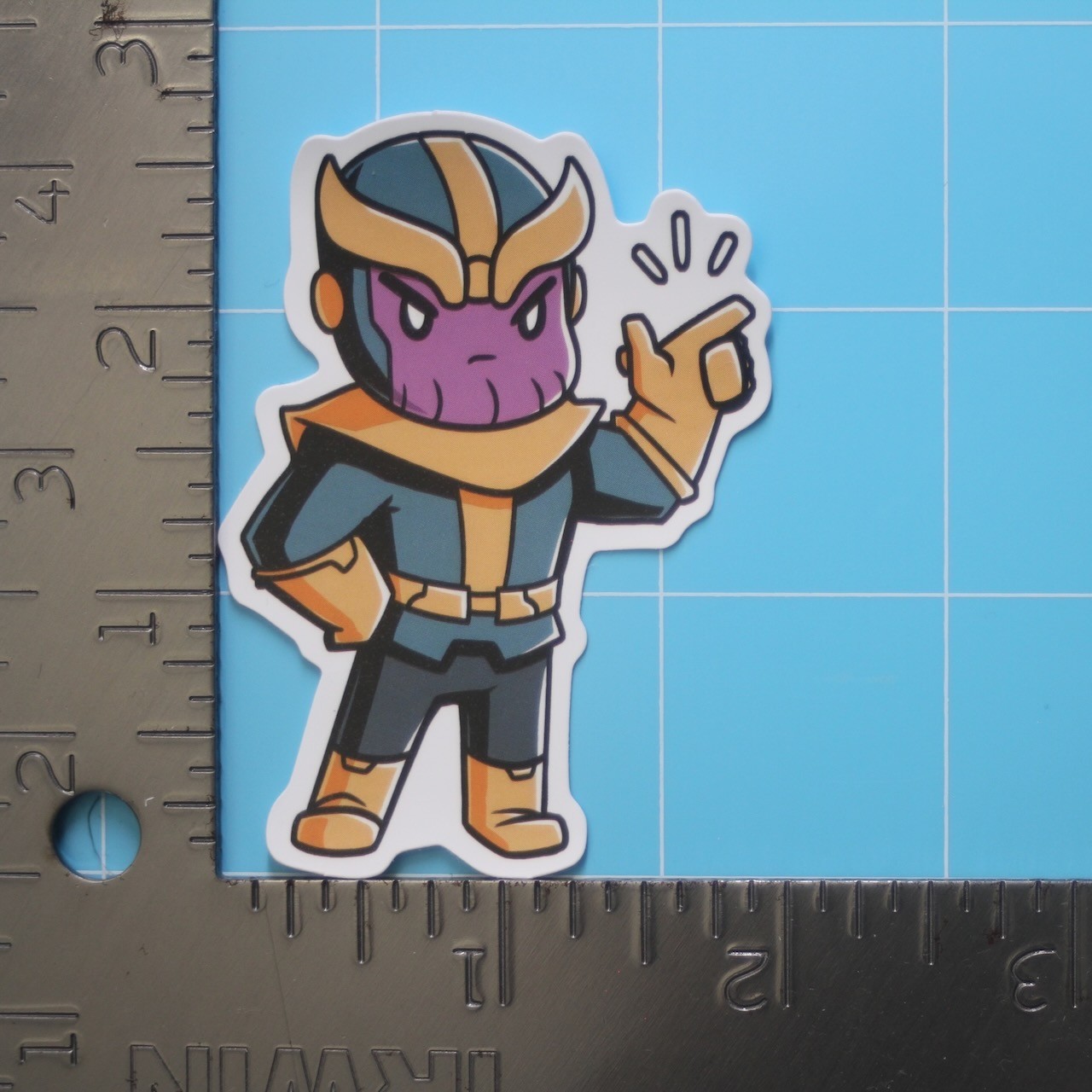 Marvel Universe Sticker (THANOS) MCU Superheroes, Gloss PVC Decal