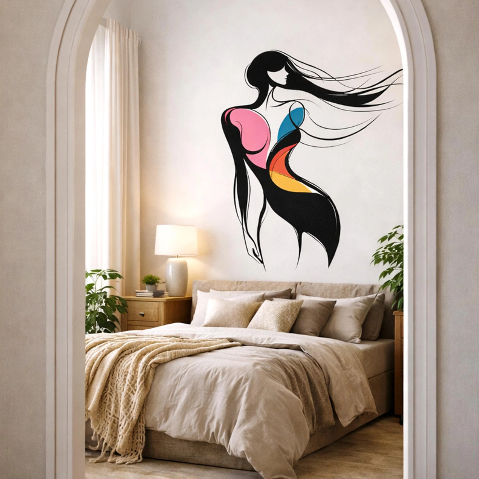 Abstract Woman Wall Art | Fashion Illustration Decal