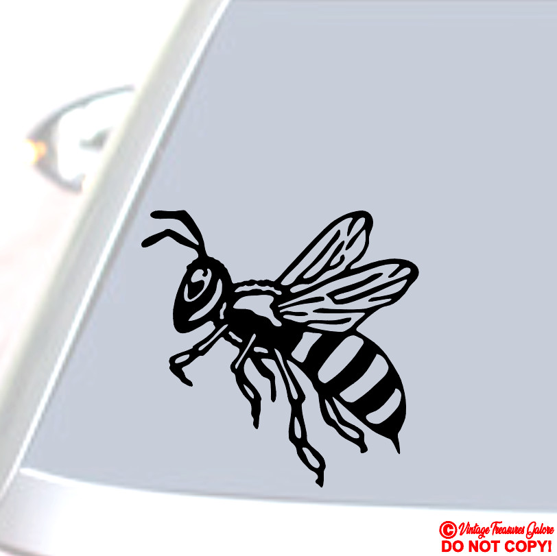 BEE ~Vinyl Decal Sticker Car Rear Window Wall Bumper Honey Bumble Honeybee Jdm