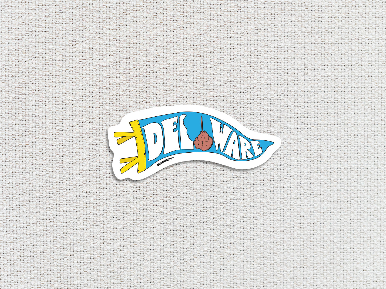 DELAWARE STATE PENNANT BANNER STICKER TRAVEL DECAL