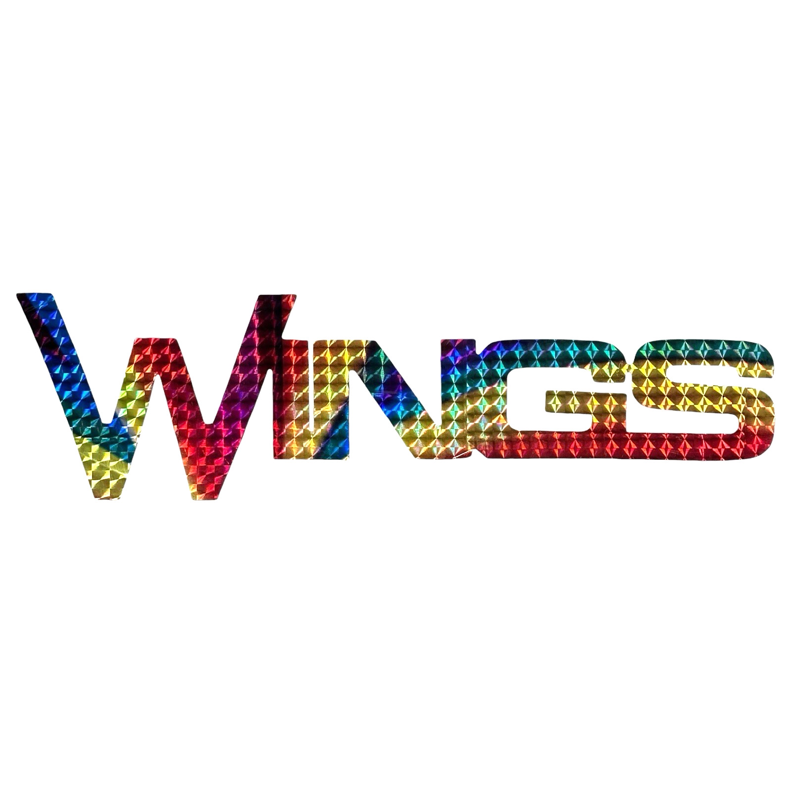 Vintage WINGS Rainbow Prism Sticker UK Classic Rock Band Paul & Linda McCartney