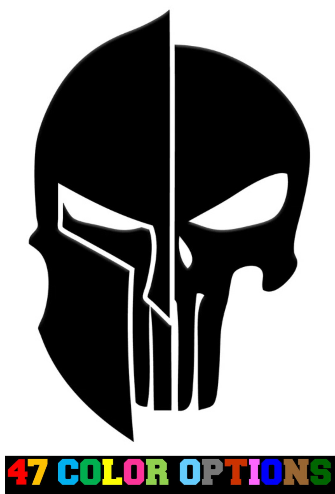 Vinyl Decal Truck Car Sticker Laptop – Spartan 300 Helmet Skull