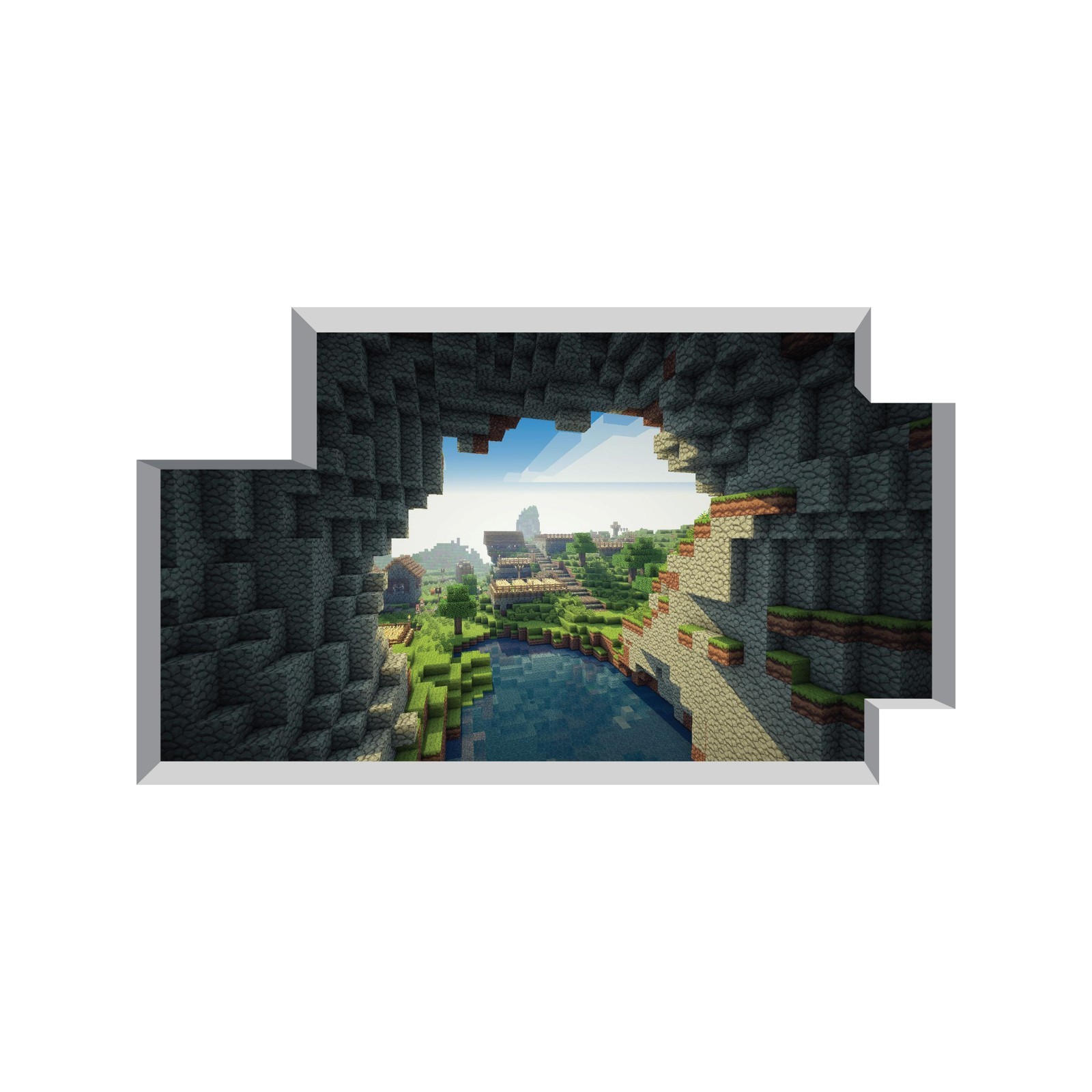 Extra Wide Mine Themed Mural – The Cave Entrance 36" wide x 21" tall