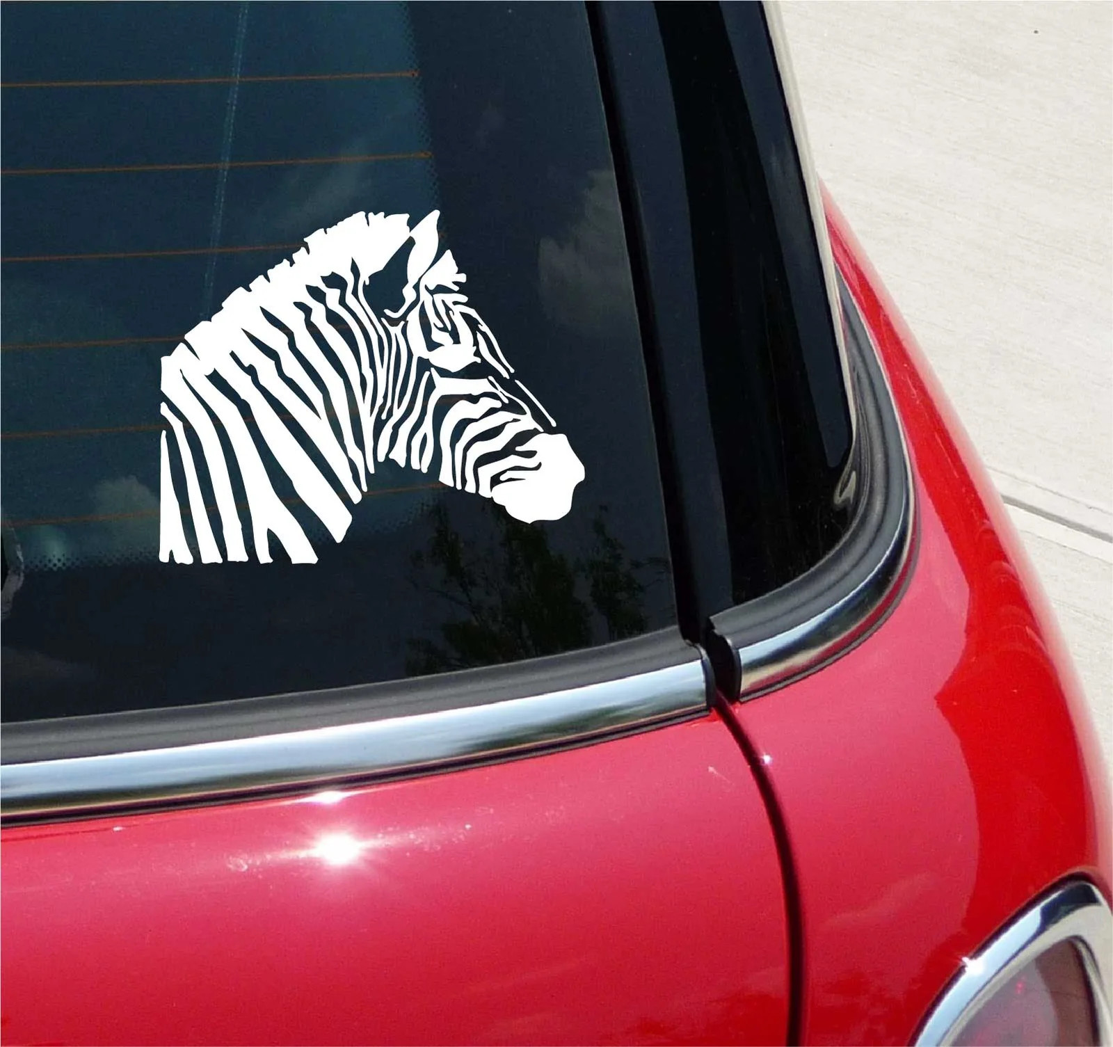 ZEBRA HEAD ZEBRAS HORSE HORSES GRAPHIC DECAL STICKER ART CAR WALL DECOR