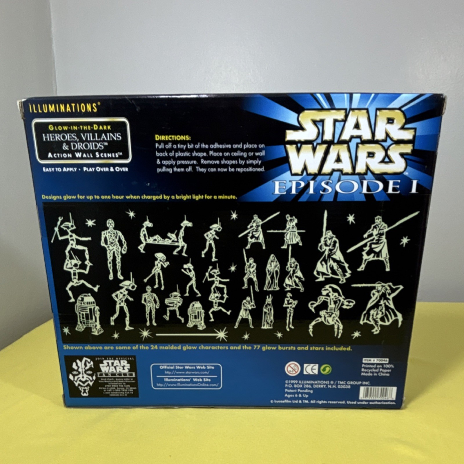 Star Wars Episode 1 ILLUMINATIONS glow in the dark Heroes Villains & Droids