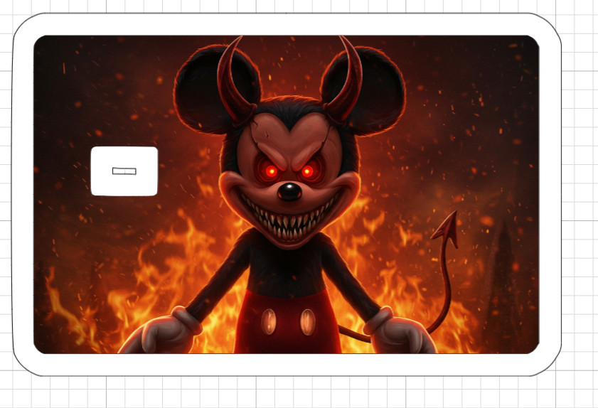 Disney Demon ATM DEBIT CREDIT CARD Skin Sticker Snow Princess Mickey Halloween