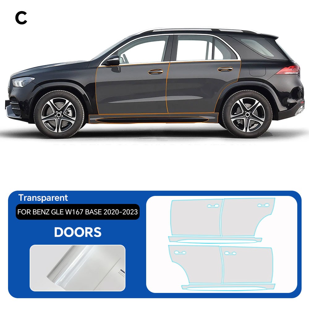 Full Car For Benz GLE W167 Base 2020-2023 Precut Paint Protection Film Clear PPF
