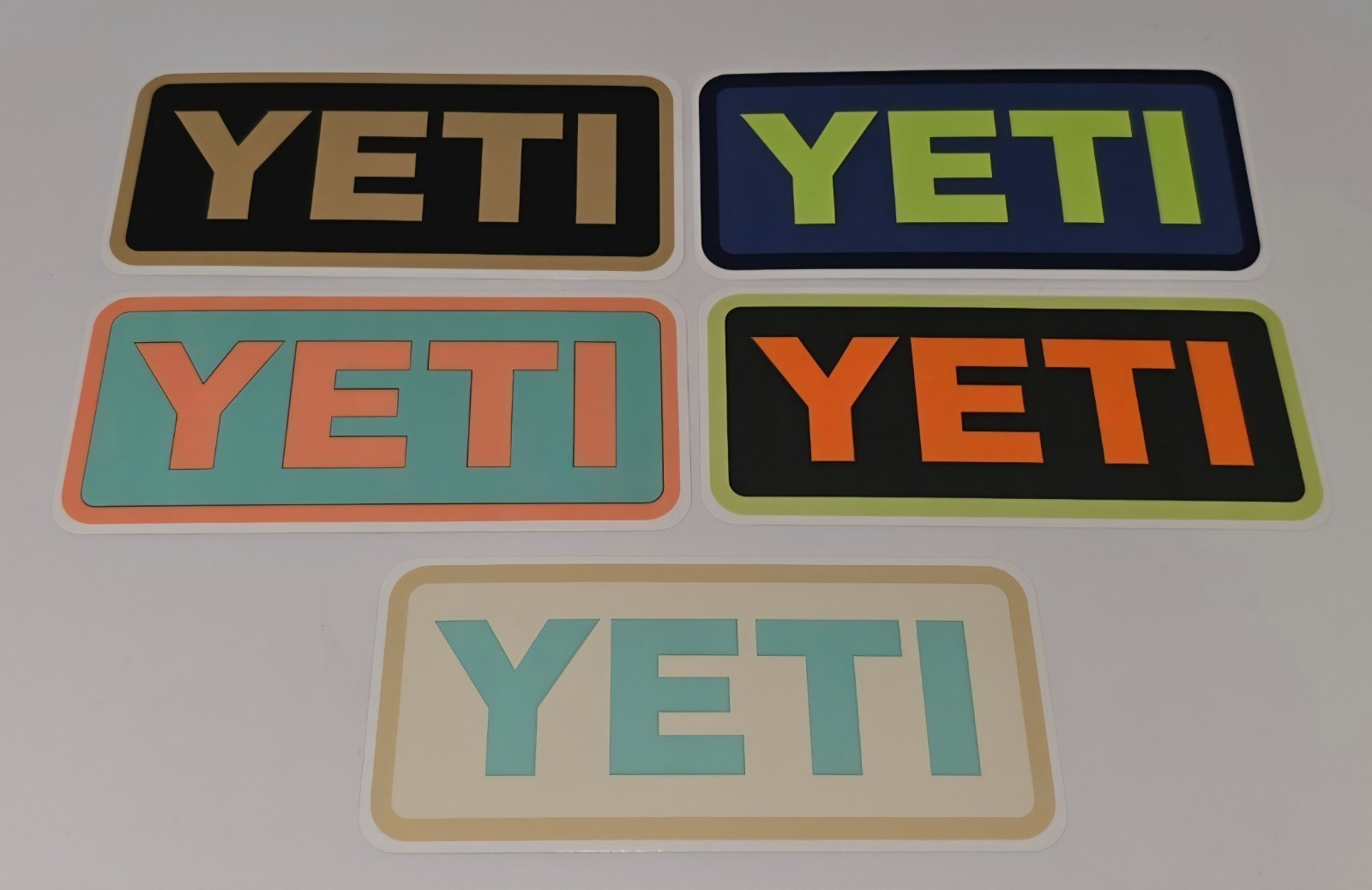 YETI Logo Stickers Decals 3.75" Vinyl Stickers Brand NEW Lot Of 5 Authentic
