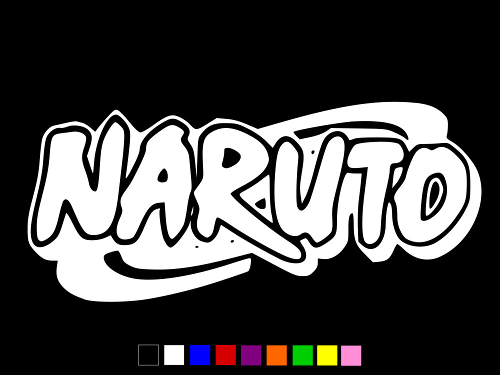 NARUTO BOLD LOGO Anime Vinyl Laptop Decal Car Window Sticker CHOOSE SIZE COLOR
