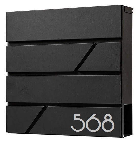 LOT of 20- Vonique Font, Modern Mailbox Numbers , Cars, doors -Black Gold White