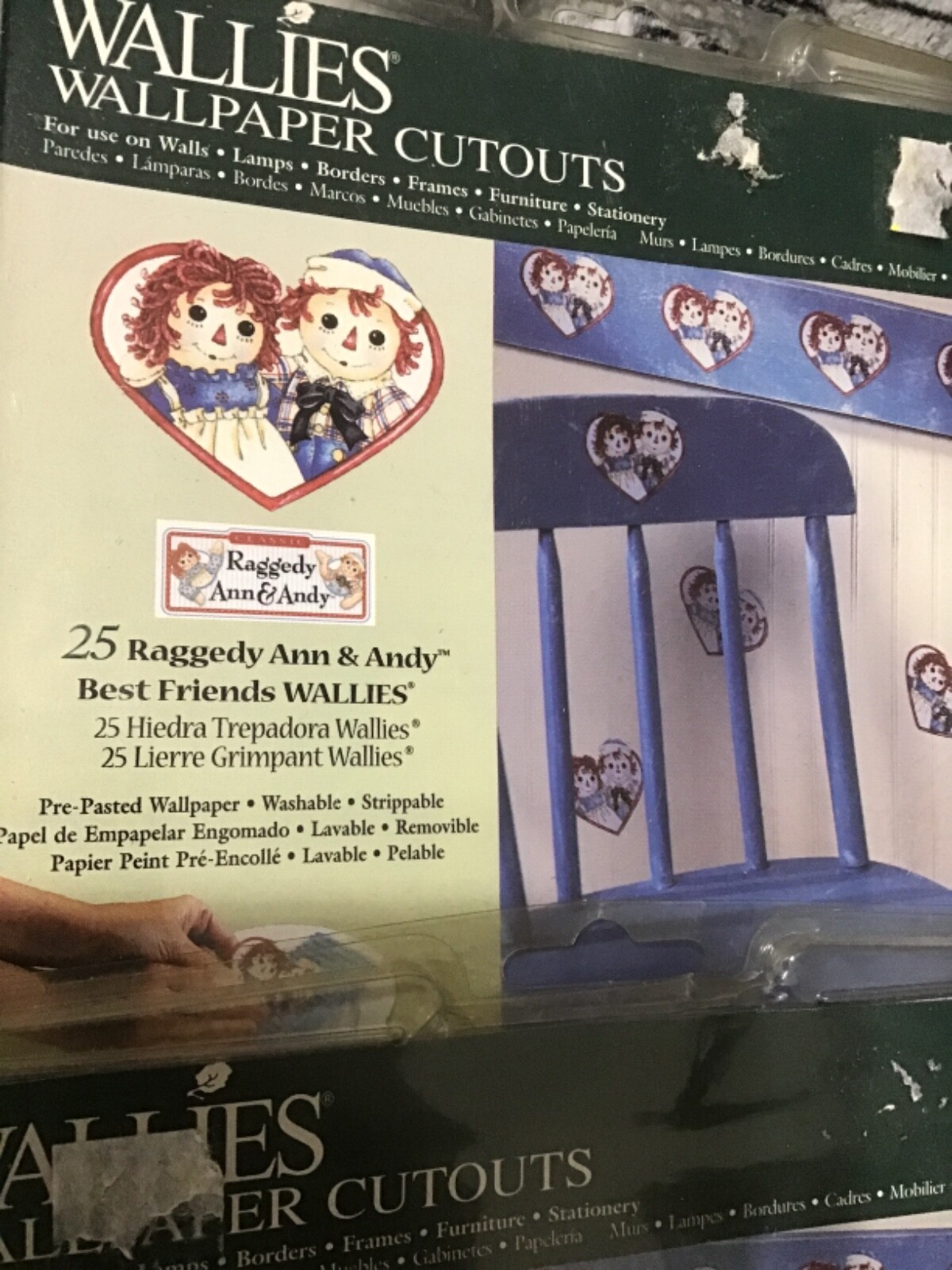 25 Raggedy Ann & Andy best friends Wallies Wallpaper Cutouts Wall Decor #12970