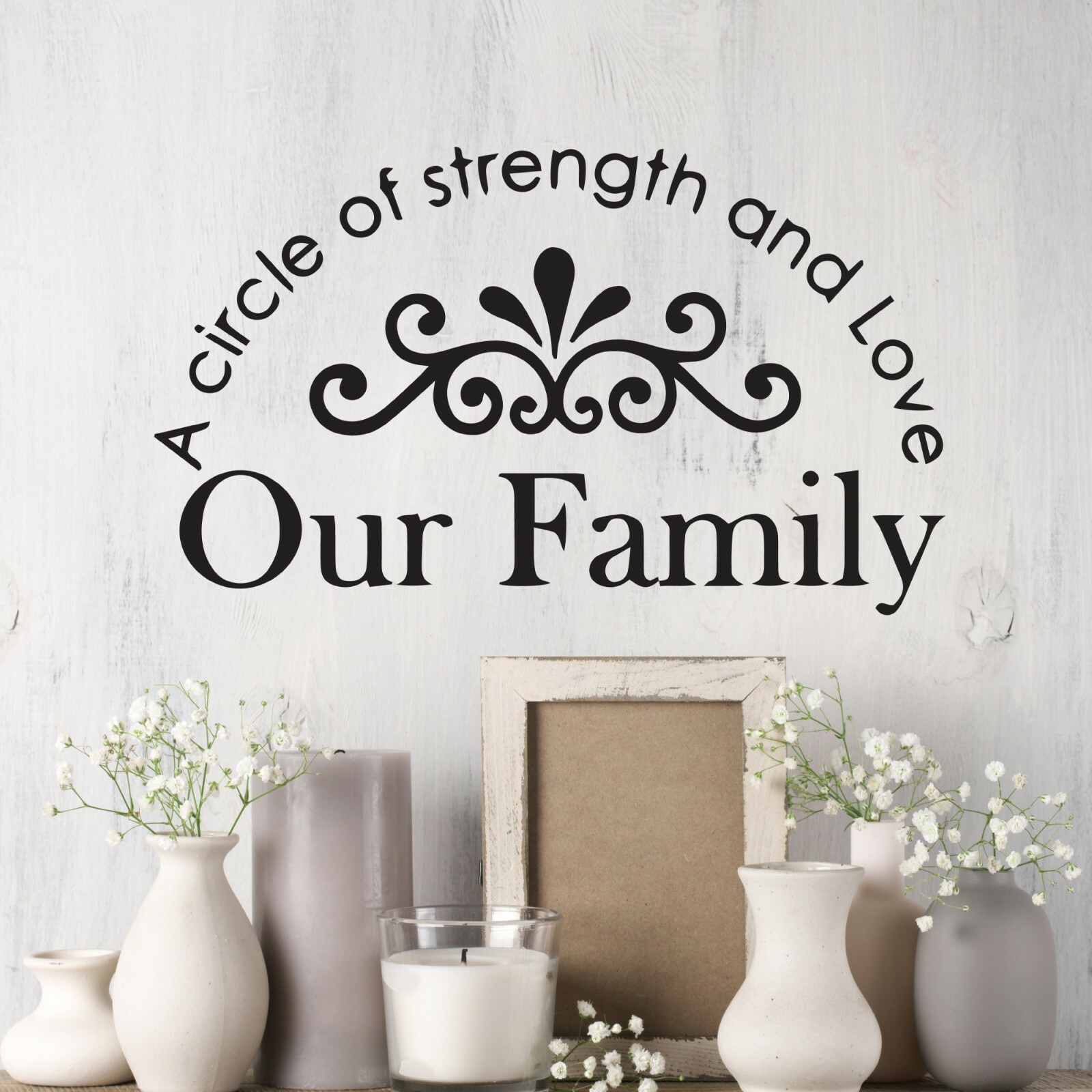 Wall Decal Family Home Motivational Phrase Interior Vinyl Decor Black gz544