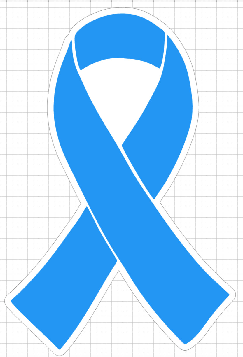 Cancer Awareness Ribbon Waterproof Vinyl Sticker Multiple Sizes, Colors