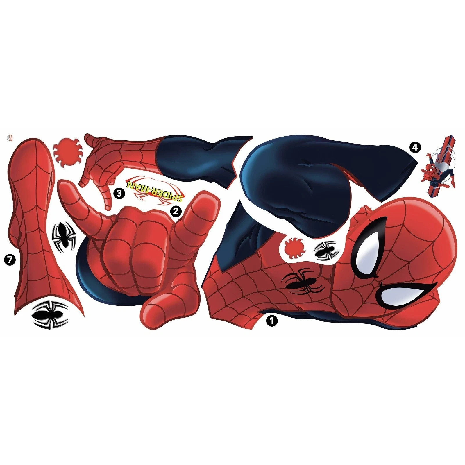 Spider Man Wall Sticker Decal DIY Art Mural Marvel Super Hero Kids Room 3D