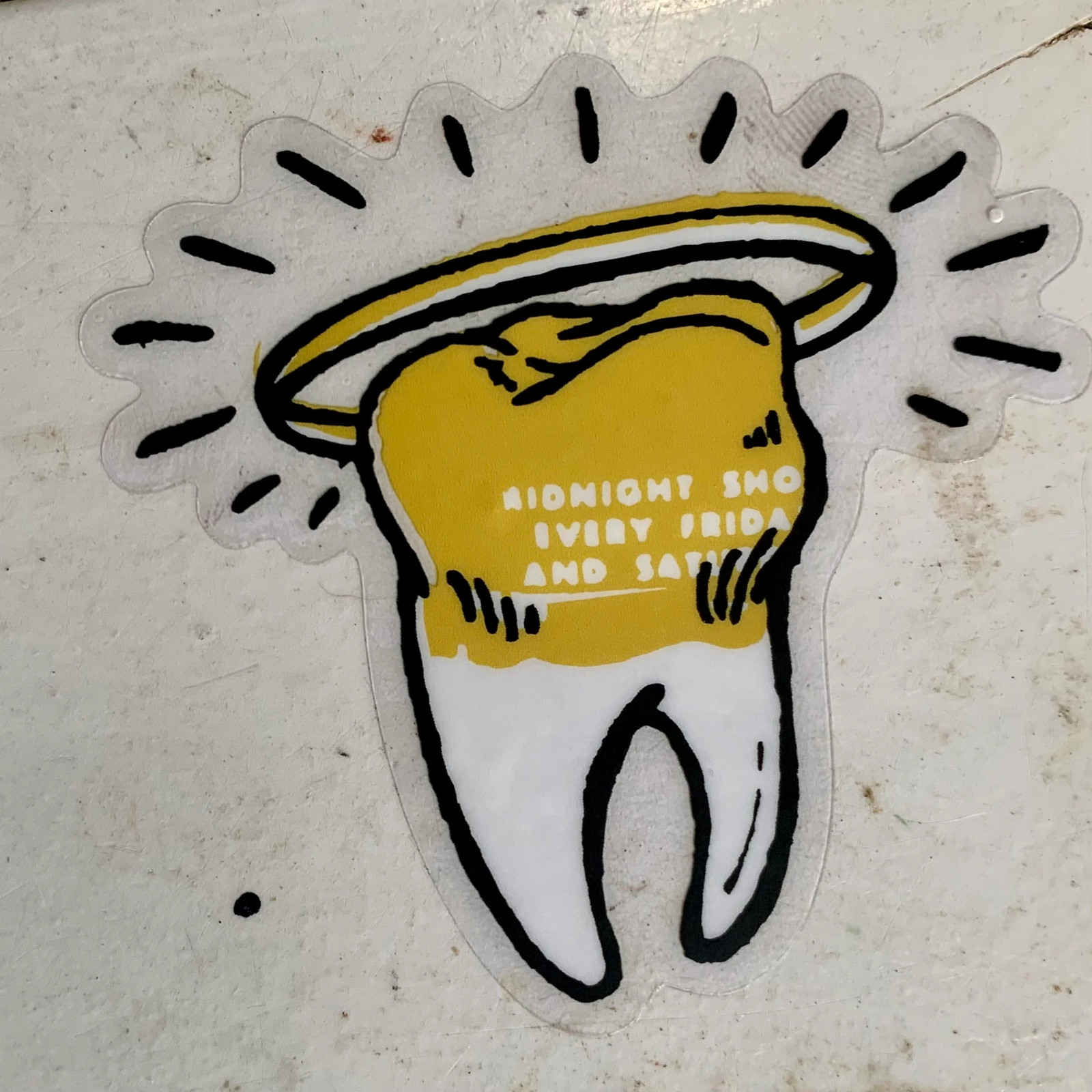 Tooth sticker / Halo tooth/ Transparent / tattoo style / lowbrow / HLC3