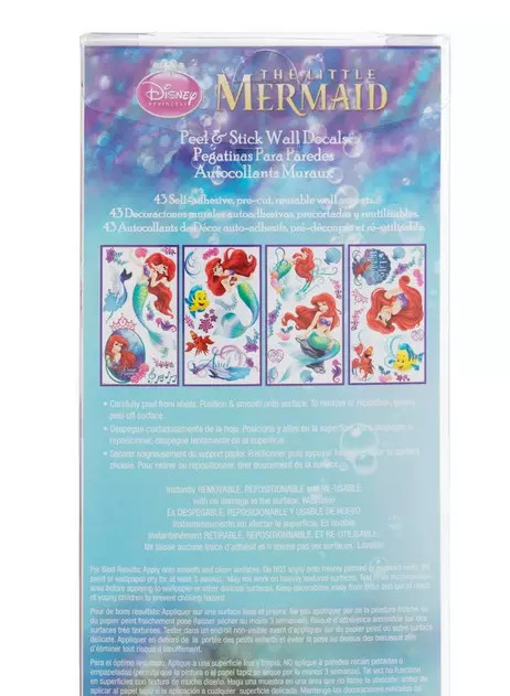 Disney The Little Mermaid Vinyl Wall Art Ariel Peel and Stick