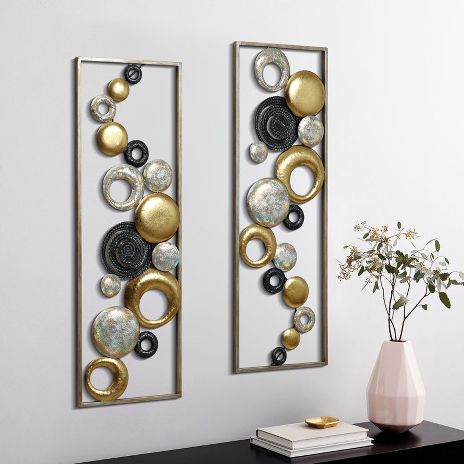 Mercer41 Handmade Glam Abstract Wall Decor on Metal