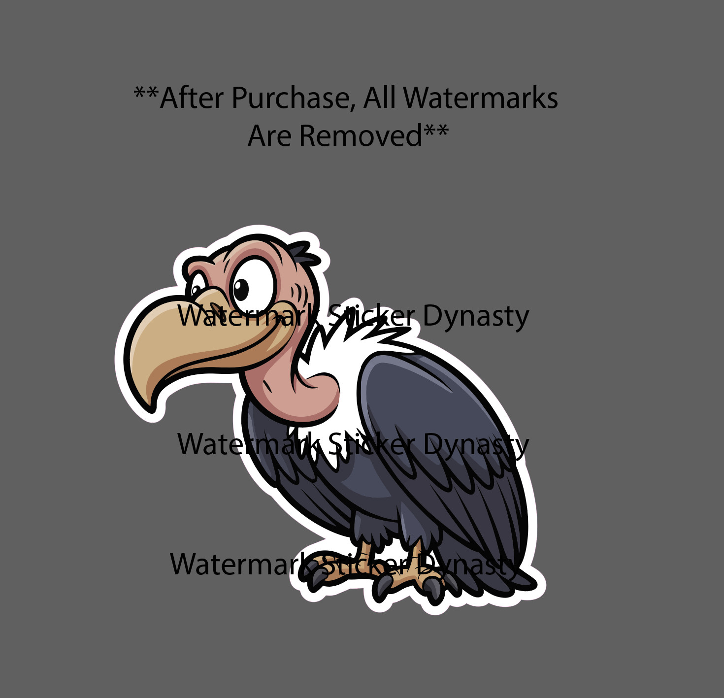 Vulture Sticker Waterproof Decal Bird Animal Scavenger Wildlife Cartoon Gift NEW